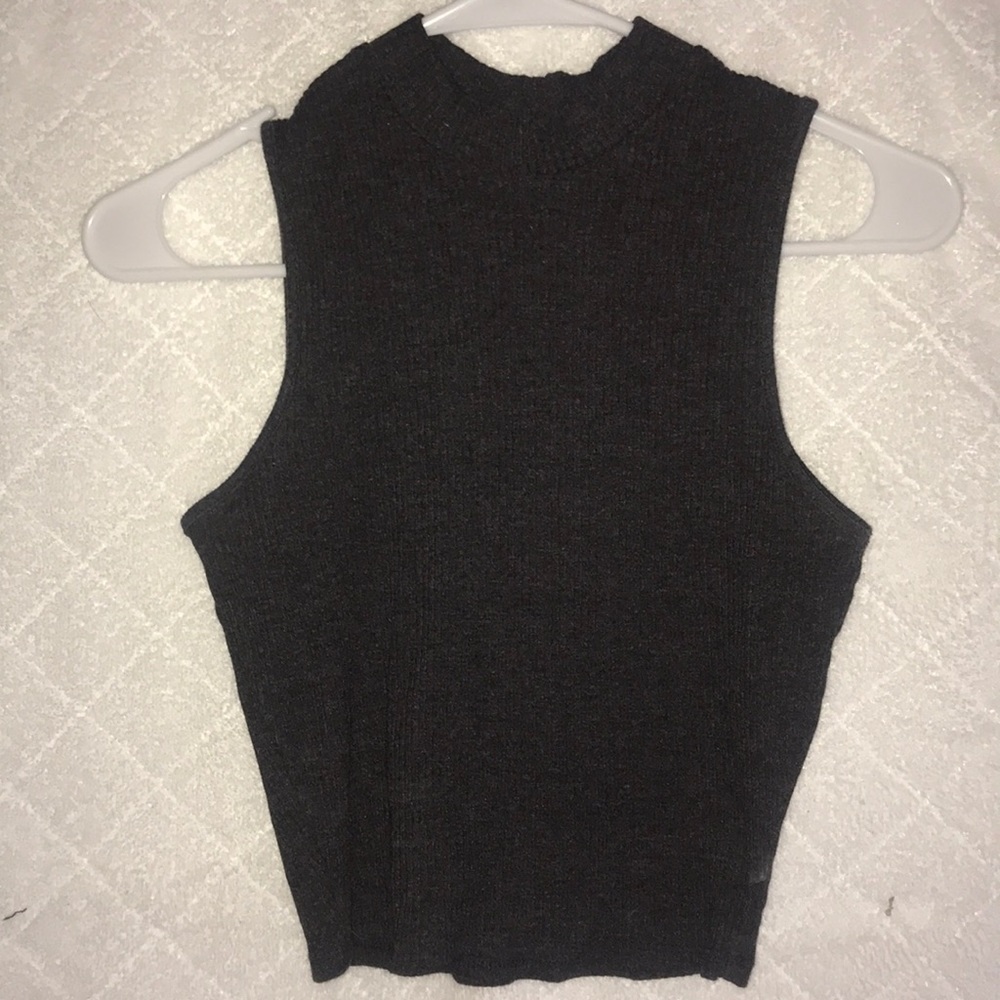 turtle neck sweater tank crop top